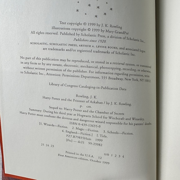 3/$20 💥 Harry Potter & The Prisoner of Azkban Hardcover Book J.K. Rowling - Picture 8 of 15